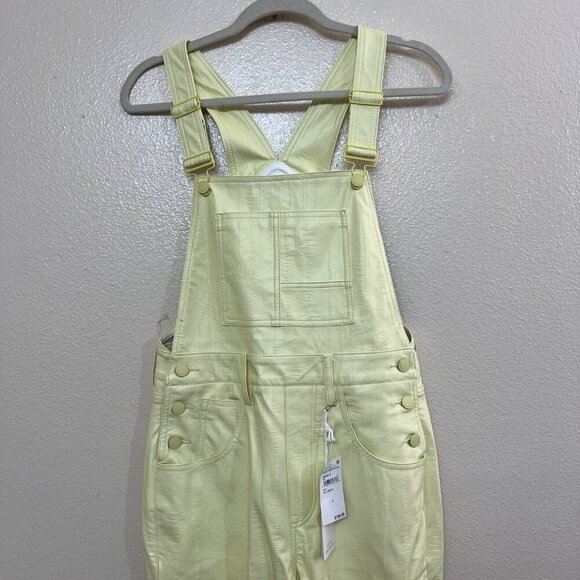 Good American Better Than Leather Overall Key Lime Overall Sz 2/26 Pleather - Picture 6 of 12